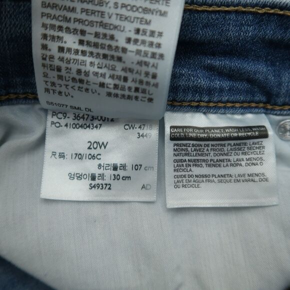 Levi's 711 Jeans Women's Size 20W Blue Mid-Rise Skinny Denim 26" Inseam Stretch - Picture 11 of 16